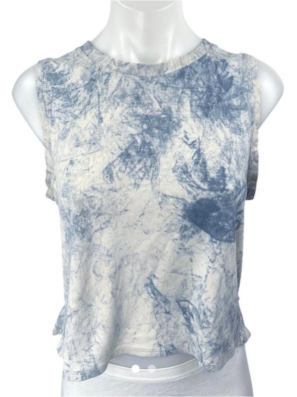 lululemon athletica Cream and Blue Marble Tank